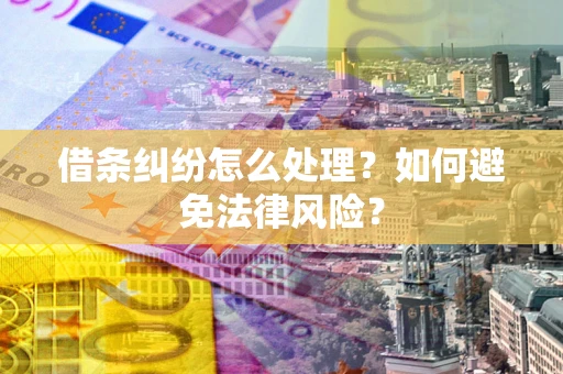 济南借条纠纷怎么处理？如何避免法律风险？