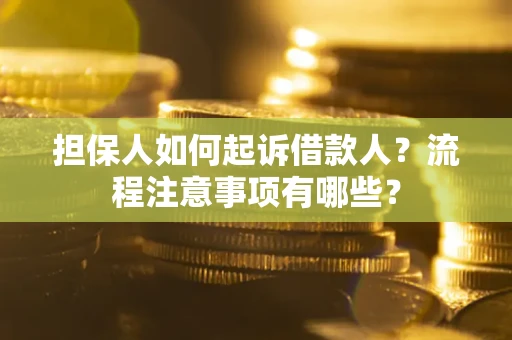 济南担保人如何起诉借款人？流程注意事项有哪些？